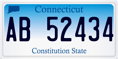 CT license plate AB52434