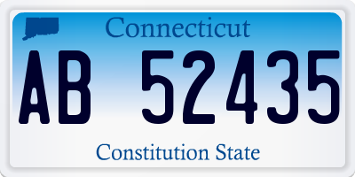 CT license plate AB52435