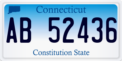 CT license plate AB52436