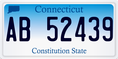 CT license plate AB52439