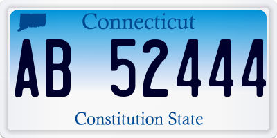 CT license plate AB52444