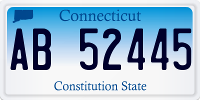 CT license plate AB52445