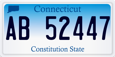 CT license plate AB52447