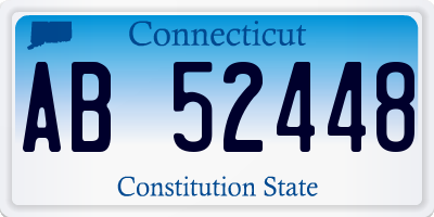 CT license plate AB52448