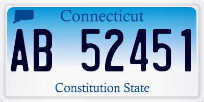 CT license plate AB52451