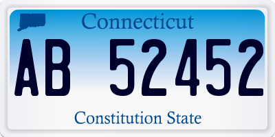 CT license plate AB52452