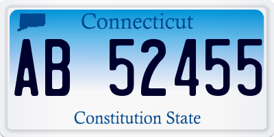 CT license plate AB52455