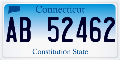 CT license plate AB52462