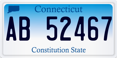 CT license plate AB52467