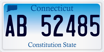 CT license plate AB52485