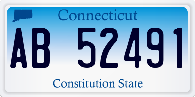 CT license plate AB52491