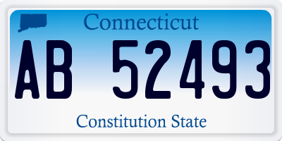 CT license plate AB52493