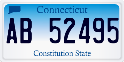 CT license plate AB52495