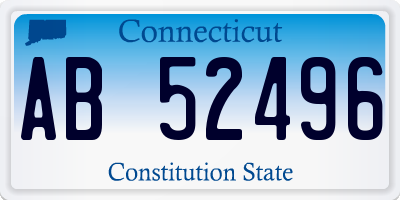 CT license plate AB52496