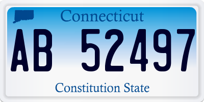 CT license plate AB52497