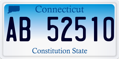 CT license plate AB52510