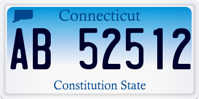 CT license plate AB52512