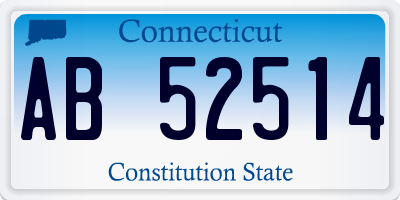 CT license plate AB52514