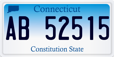 CT license plate AB52515