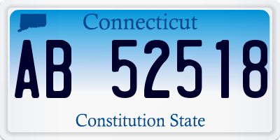 CT license plate AB52518