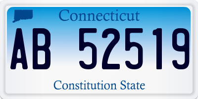 CT license plate AB52519