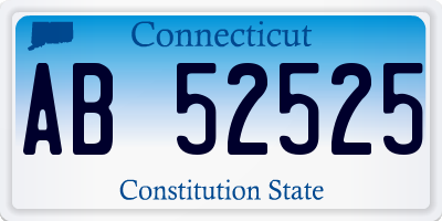 CT license plate AB52525