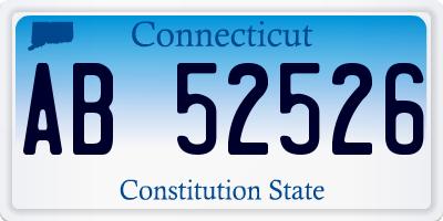 CT license plate AB52526