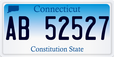 CT license plate AB52527