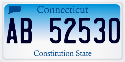 CT license plate AB52530