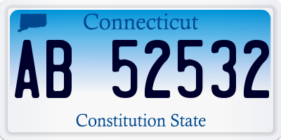 CT license plate AB52532