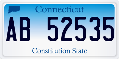 CT license plate AB52535