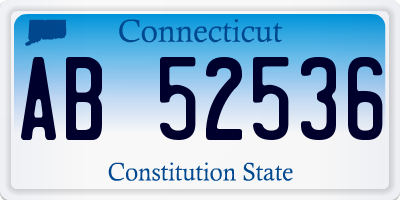 CT license plate AB52536