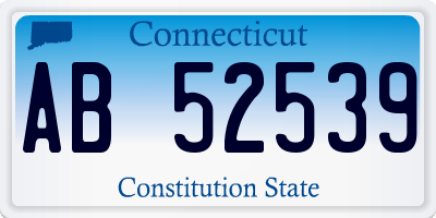 CT license plate AB52539