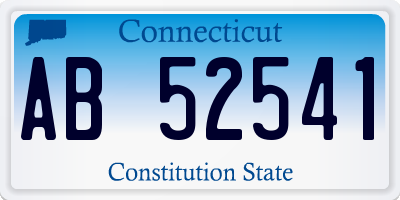 CT license plate AB52541