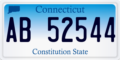 CT license plate AB52544