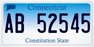 CT license plate AB52545