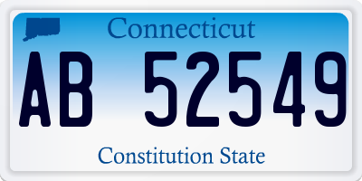 CT license plate AB52549