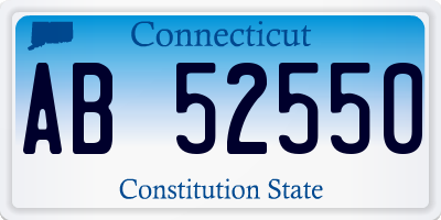 CT license plate AB52550