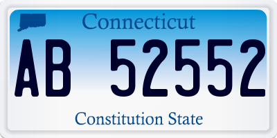 CT license plate AB52552