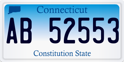 CT license plate AB52553