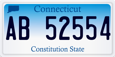 CT license plate AB52554