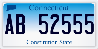 CT license plate AB52555