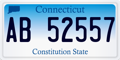 CT license plate AB52557