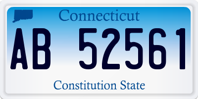 CT license plate AB52561