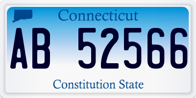 CT license plate AB52566