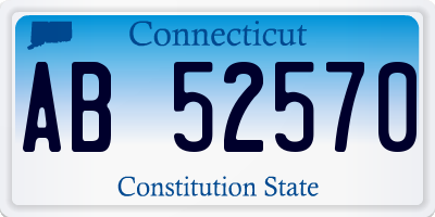 CT license plate AB52570