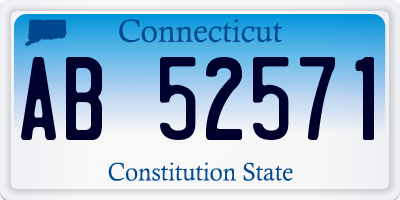 CT license plate AB52571