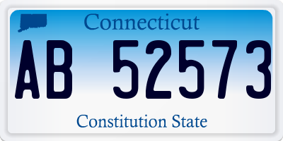 CT license plate AB52573