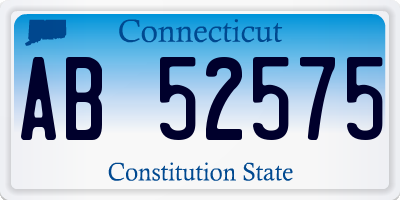 CT license plate AB52575