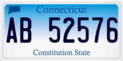 CT license plate AB52576